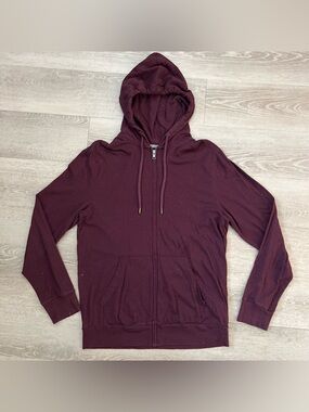Old Navy Maroon Full-Zip Hoodie